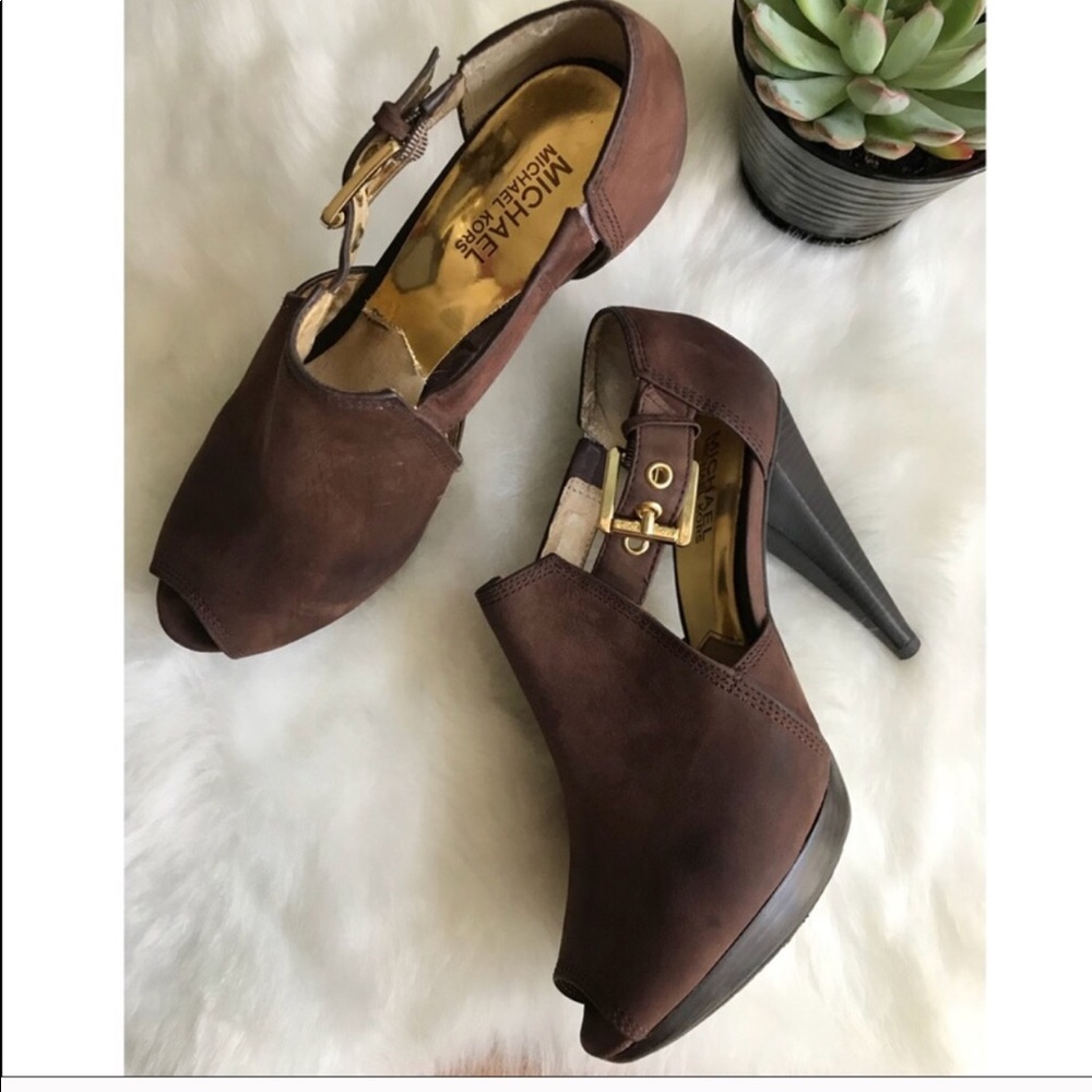 Michael Kors Greenwhich Peep-Toe Bootie